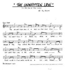 The Unwritten Law Sheet Music