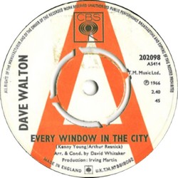 Dave Walton - Every Window In The City (CBS 202490)