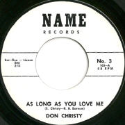 Don Christy - As Long As You Love Me  - Name 3