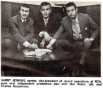 Don Rubin, Harry Jenkins & Charles Koppelman Billboard Nov 2nd 1968 - Click for full size scan
