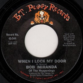 Click for larger scan - Bob Miranda - When I Lock My Door (B.T. Puppy 544)