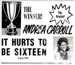 Click for larger scan - Andrea Carroll - It Hurts To Be 16 - Billboard Review