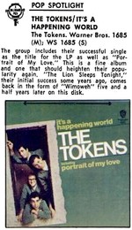 Tokens - It's A Happening World LP - Billboard advert