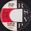 Click for larger scan - Ria And The Revllons - She Fell In Love (RSVP 1110)