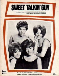 Click for larger scan - The Chiffons - Sweet Talkin' Guy - Sheet Music